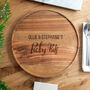 Personalised Picky Bits Round Serving Board Acacia Wood, thumbnail 1 of 5