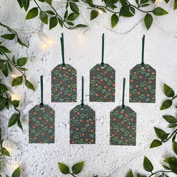 Christmas Wrapping Paper Leaves And Berries Design, 7 of 11