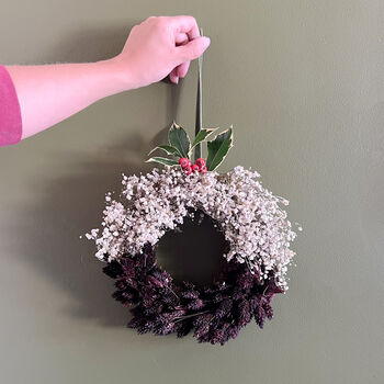 Make Your Own Christmas Pudding Dried Flower Wreath Kit, 2 of 3