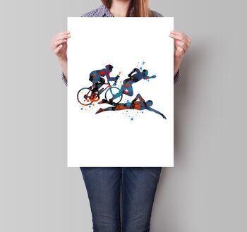 Personalised Triathlon Sport Poster, 2 of 4