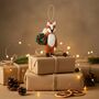 Finley Festive Fox Fair Trade Handmade Christmas Felt, thumbnail 7 of 7