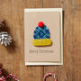 Handmade Christmas Bobble Hat Card Set Of Six, thumbnail 2 of 6