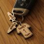 Personalised “Daddy’s Team” Football Shirt Keyring – Custom Engraved Gift For Dad, thumbnail 1 of 4