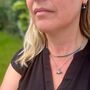 The T Bar Green Onyx Necklace, Silver, thumbnail 6 of 8