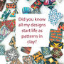 Blue 'Nettles' Millefiori Keyring, thumbnail 8 of 8