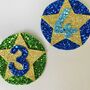 Custom Glitter Birthday Badge With Star Or Flash, thumbnail 6 of 9