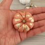 Set Of Three Mini Clay Pumpkins With Gold Leaf Details, thumbnail 4 of 4