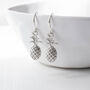 Silver Plated Pineapple Earrings, thumbnail 1 of 8