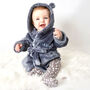 Personalised Dusty Blue Baby Dressing Gown, thumbnail 8 of 8