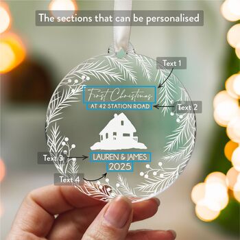 First Christmas Address Ornament Couple Names 2025, 3 of 8
