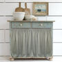 Velcro Sink Skirt, Bespoke Stripy Cabinet Curtain, Duck Egg Cupboard Curtain, thumbnail 1 of 6
