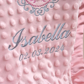 New Born Baby Girl Personalised Blanket, 2 of 10