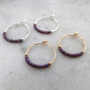 Petite Delica Hoops In Various Colours, 6 of 12