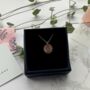 Floral Initial Engraved Sterling Silver Pendant, thumbnail 5 of 5