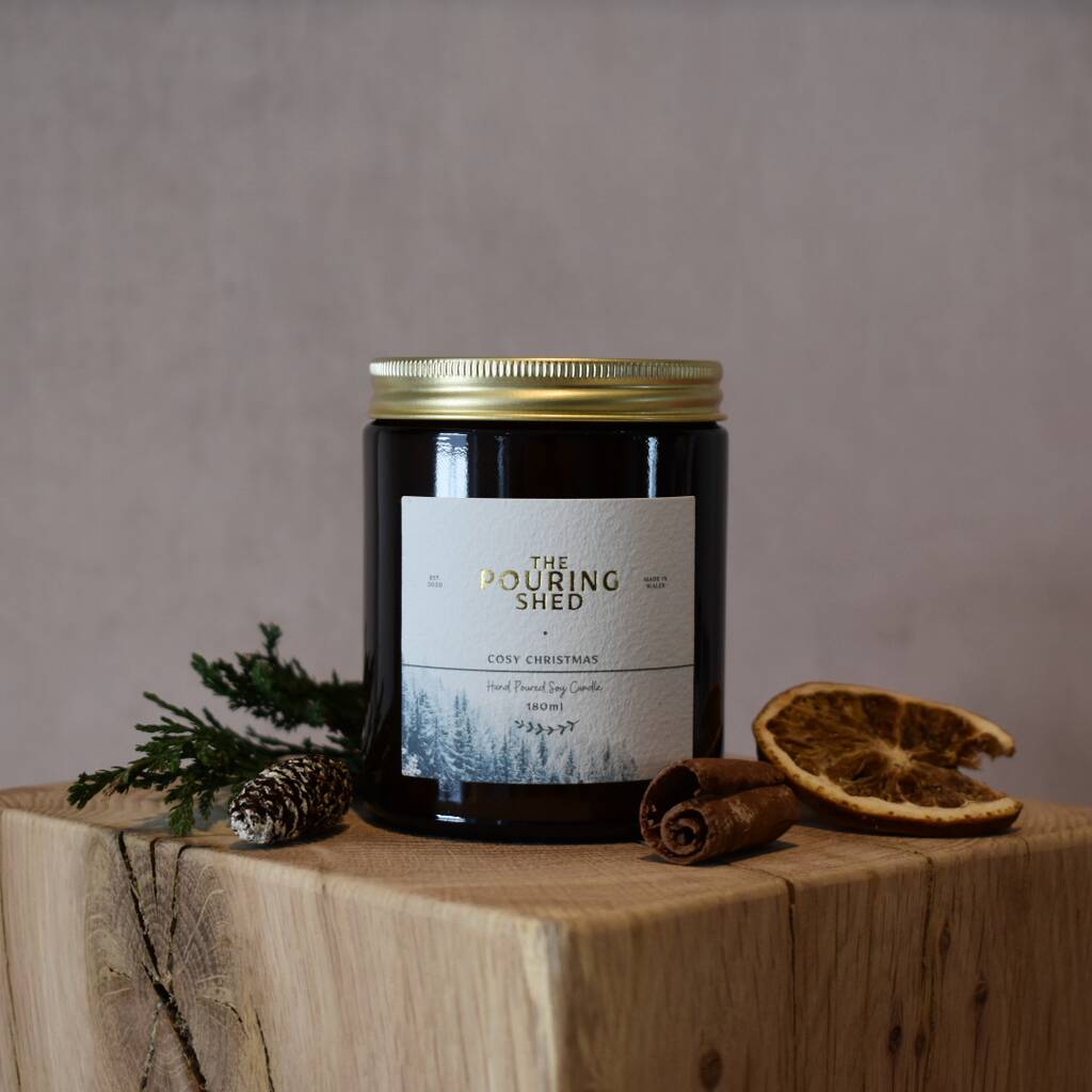 Cosy Christmas 180ml Soy Candle By The Pouring Shed ...