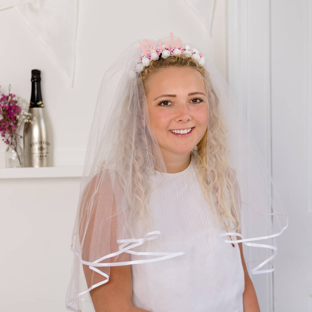 Bride And Bridesmaid Hen Do Party Crown Gift Set Of Two By Funky Laser