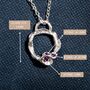 Amethyst And Recycled Silver Eternity Necklace, thumbnail 3 of 5
