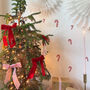 Luxury Personalised Velvet Christmas Tree Bow, thumbnail 1 of 9
