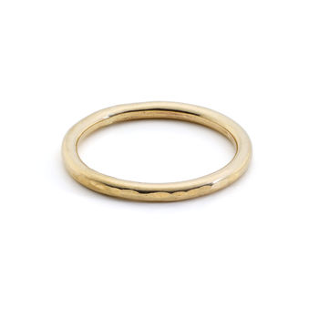 Hammered Solid Gold Halo Ring, 4 of 6