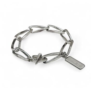 Personalised Heavy Silver Tag Bracelet, 2 of 4
