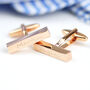 Personalised Rose Gold Tie Slide And Bar Cufflinks Set, thumbnail 2 of 9