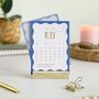 2025 Wavy Desk Calendar With Wooden Holder, thumbnail 6 of 10