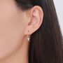 Sterling Silver Mismatched Sea Turtle And Starfish Huggie Hoops, thumbnail 3 of 12