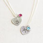 Child's Initial Heart And Birthstone Necklace, thumbnail 6 of 12