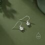 Tiny Forget Me Not Flower Drop Hook Earrings, thumbnail 7 of 10