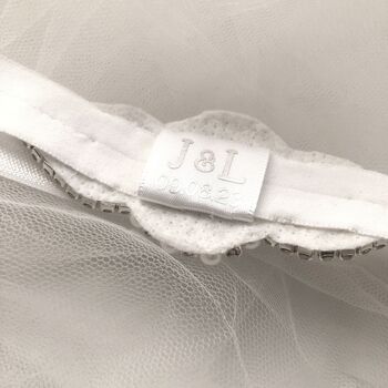 Estelle Deco Diamante And Pearl Wedding Garter, 9 of 9