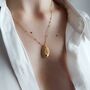 Venus Mini Art Deco Gold Plated Necklace, thumbnail 1 of 8