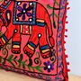 Hand Embroidered Elephant Cushion Cover, thumbnail 6 of 10