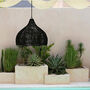 The Whipped Black Boho Rattan Lampshade, thumbnail 3 of 5