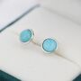 Sterling Silver 6mm Amazonite Stud Earrings, thumbnail 7 of 12