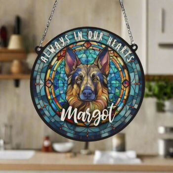 German Shepherd Memorial Suncatcher, 4 of 6