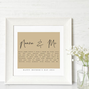 Personalised Grandma And Me Print With Verse, 4 of 4