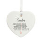 Personalised Retirement Porcelain Hanging Heart Keepsake Gift With Name, thumbnail 2 of 5