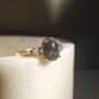 3ct Oval Salt And Pepper Diamond Engagement Ring, thumbnail 1 of 2