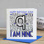 Personalised 9th Birthday Card, thumbnail 5 of 5