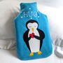 Virtual Hug Penguin Hot Water Bottle Cover Gift, thumbnail 1 of 4