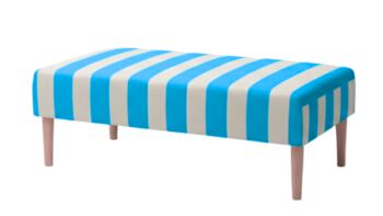 Hand Painted Upholstered Stripe Coffee Table Ottoman, 8 of 12