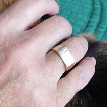 Personalised Solid 9ct Gold Signet Ring, 2 of 3