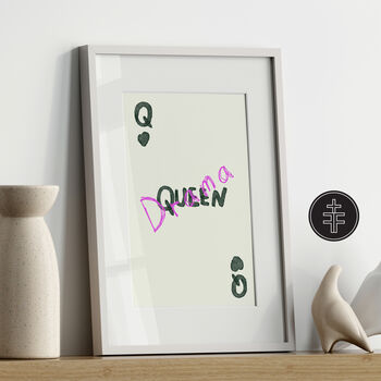 Drama Queen Playing Card Style Wall Art, 4 of 10