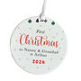 Personalised First Christmas As Nanny And Grandad Gift Ornament, thumbnail 3 of 7