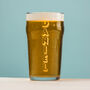 Pub Style Shadowed Name Beer Glass, thumbnail 2 of 3