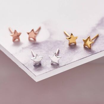 'You Did It' Sterling Silver Star Earrings, 4 of 4