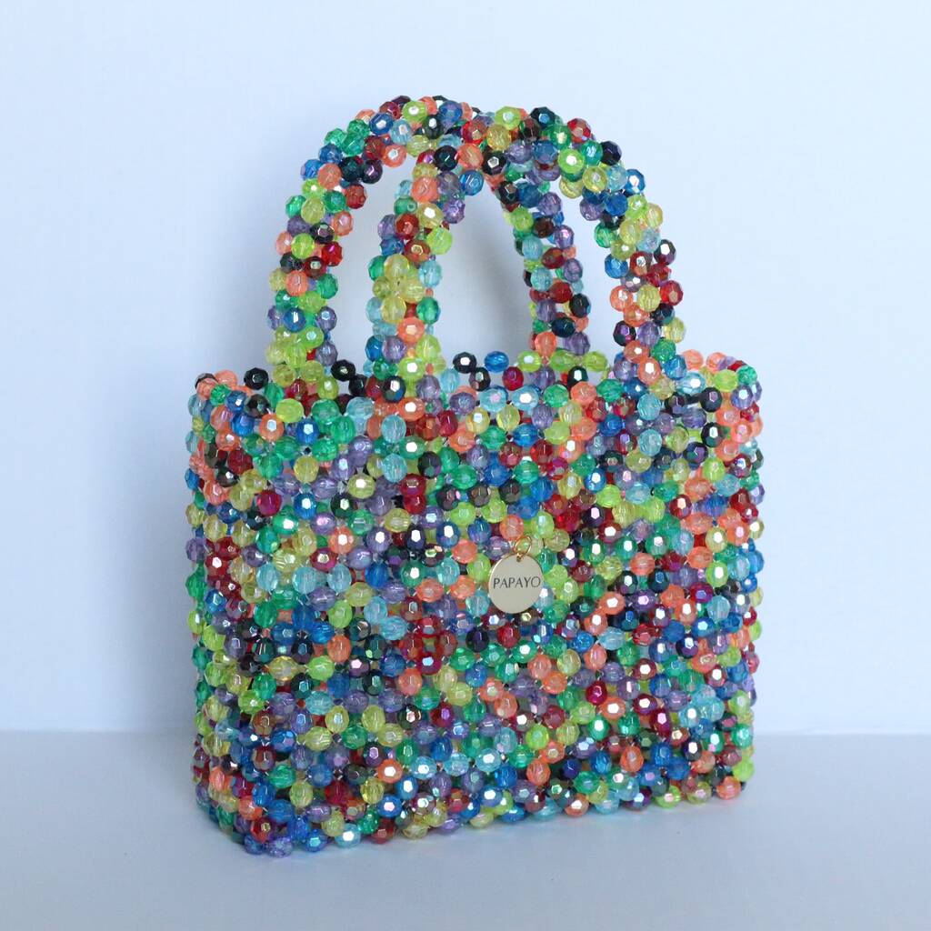 Boxy Multicoloured Beaded Bag, 1 of 8