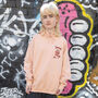 Sweet And Salty Unisex Peach Hoodie With Popcorn Mascot, thumbnail 2 of 6