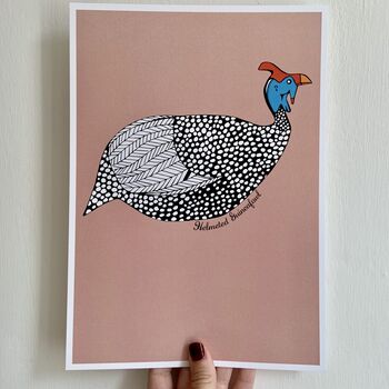 Guineafowl Print On Pink, 2 of 5