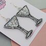 Martini Glass Glitter Earrings *More Colours Available*, thumbnail 6 of 12